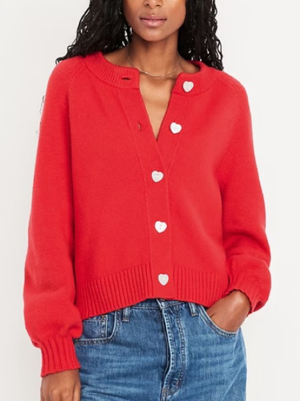 Heart Button Sweater